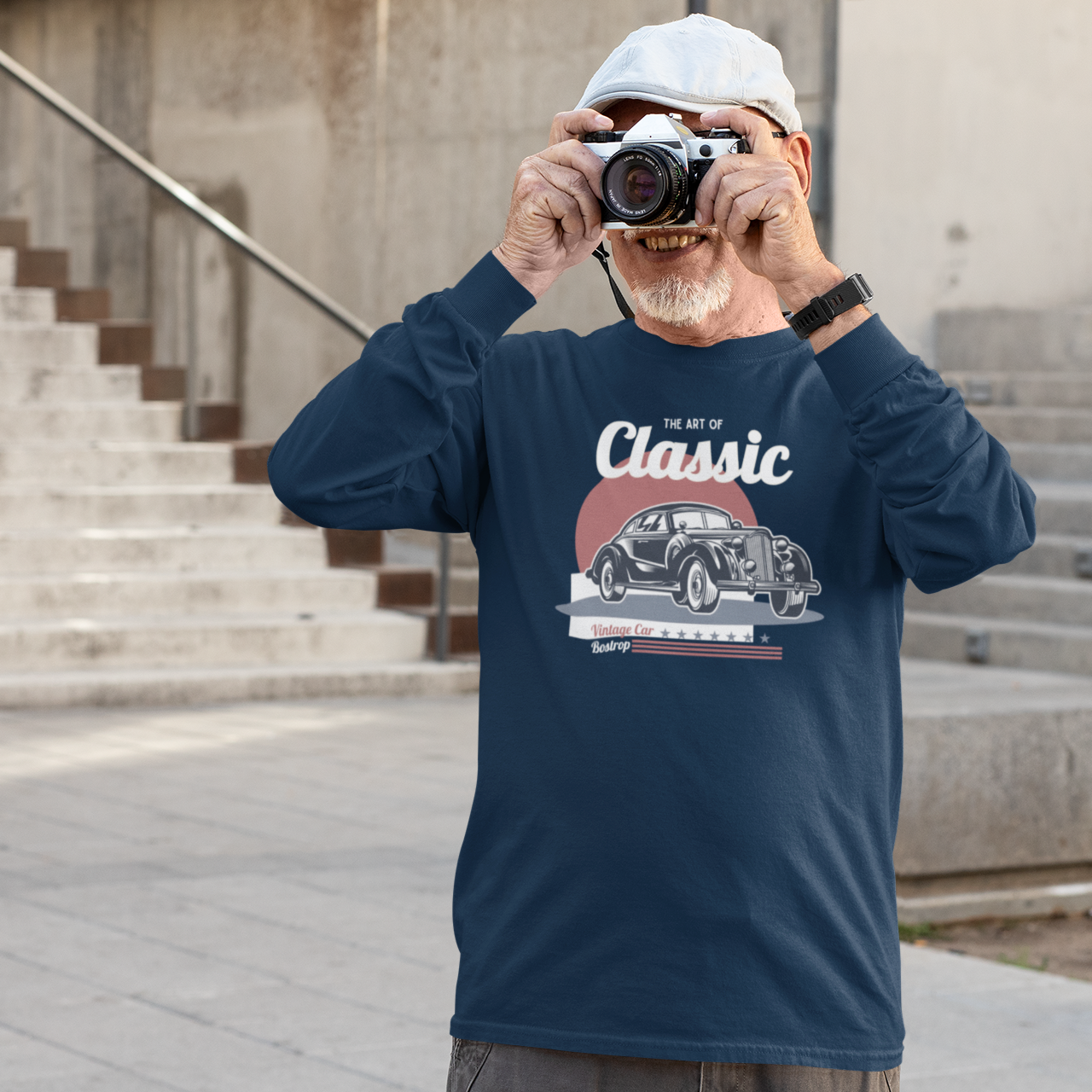 Bostrop Classic Car Men's Long Sleeve T-shirt (Multi Color)