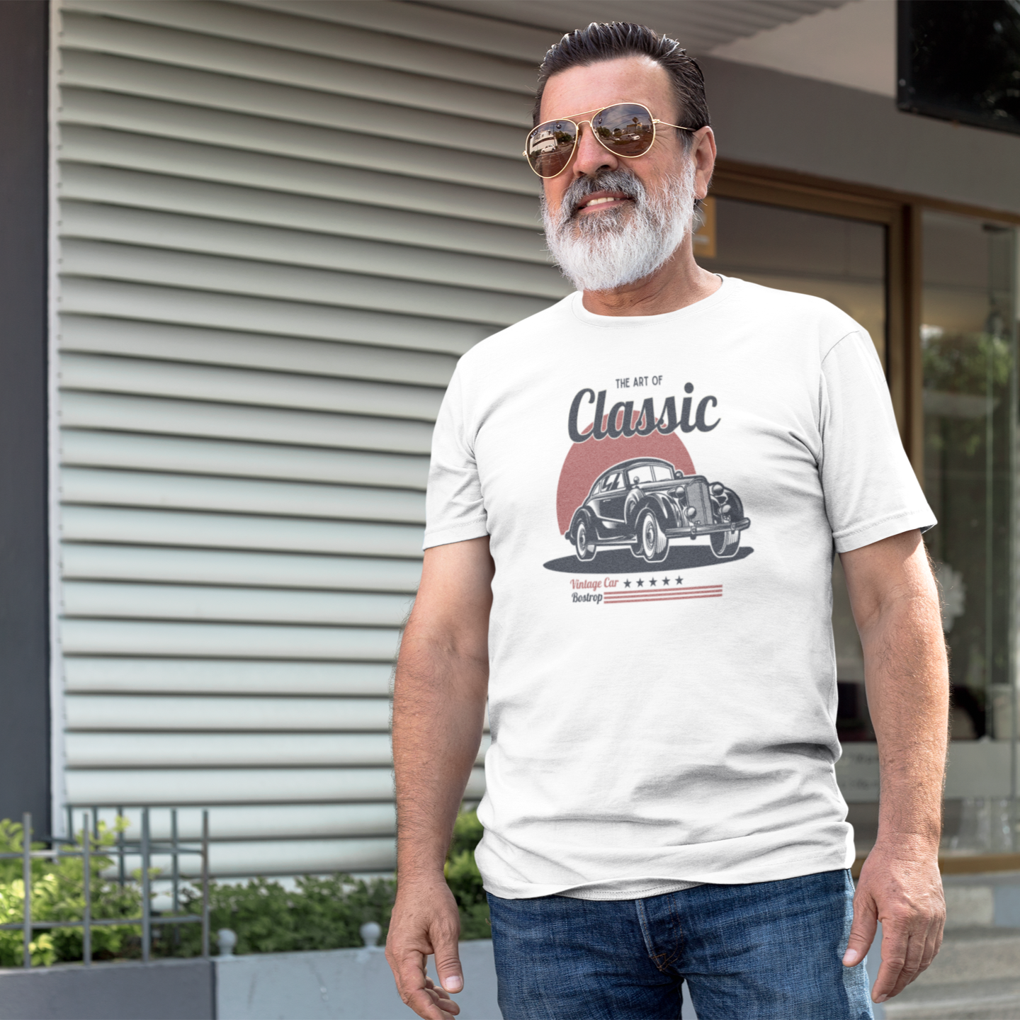 Bostrop Classic Car Men's T-shirt (White)