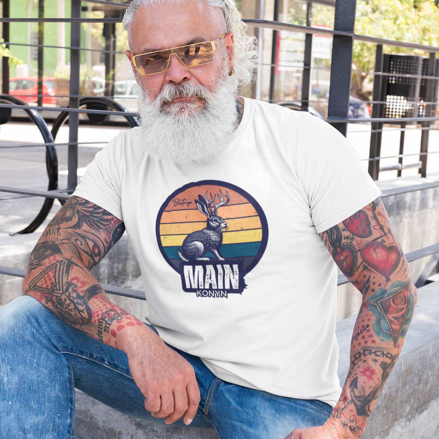 Bostrop Main Konyn Men's T-shirt (White)