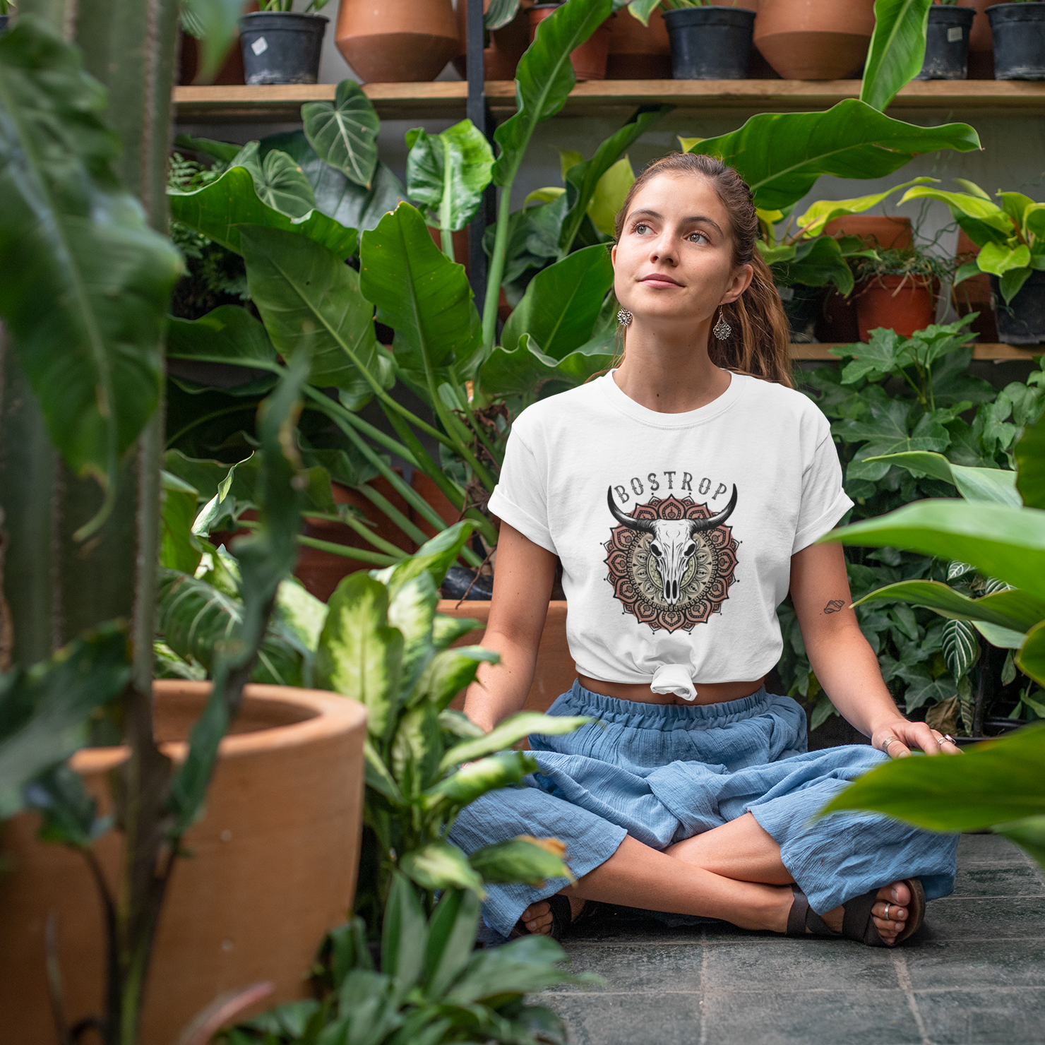 Mandala Skull Unisex Crew Neck T-Shirt