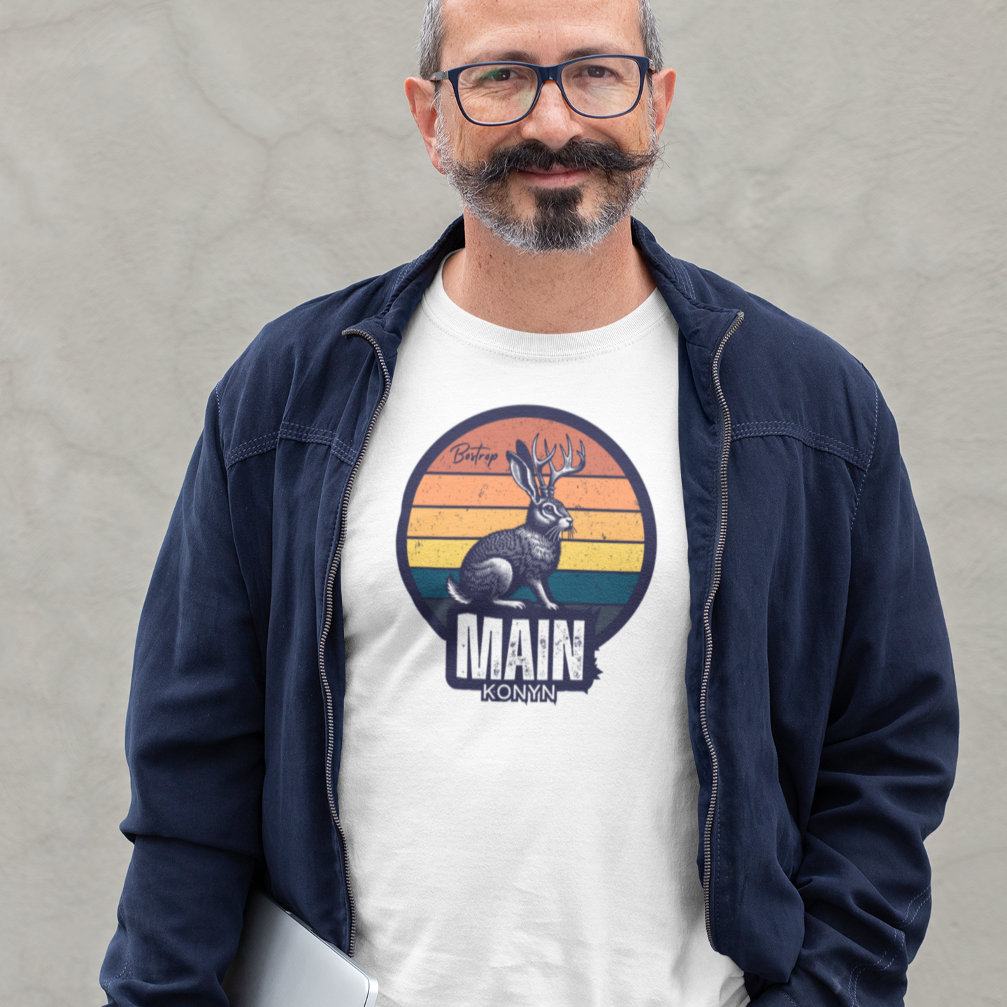 Bostrop Main Konyn Men's Long Sleeve T-shirt (White)