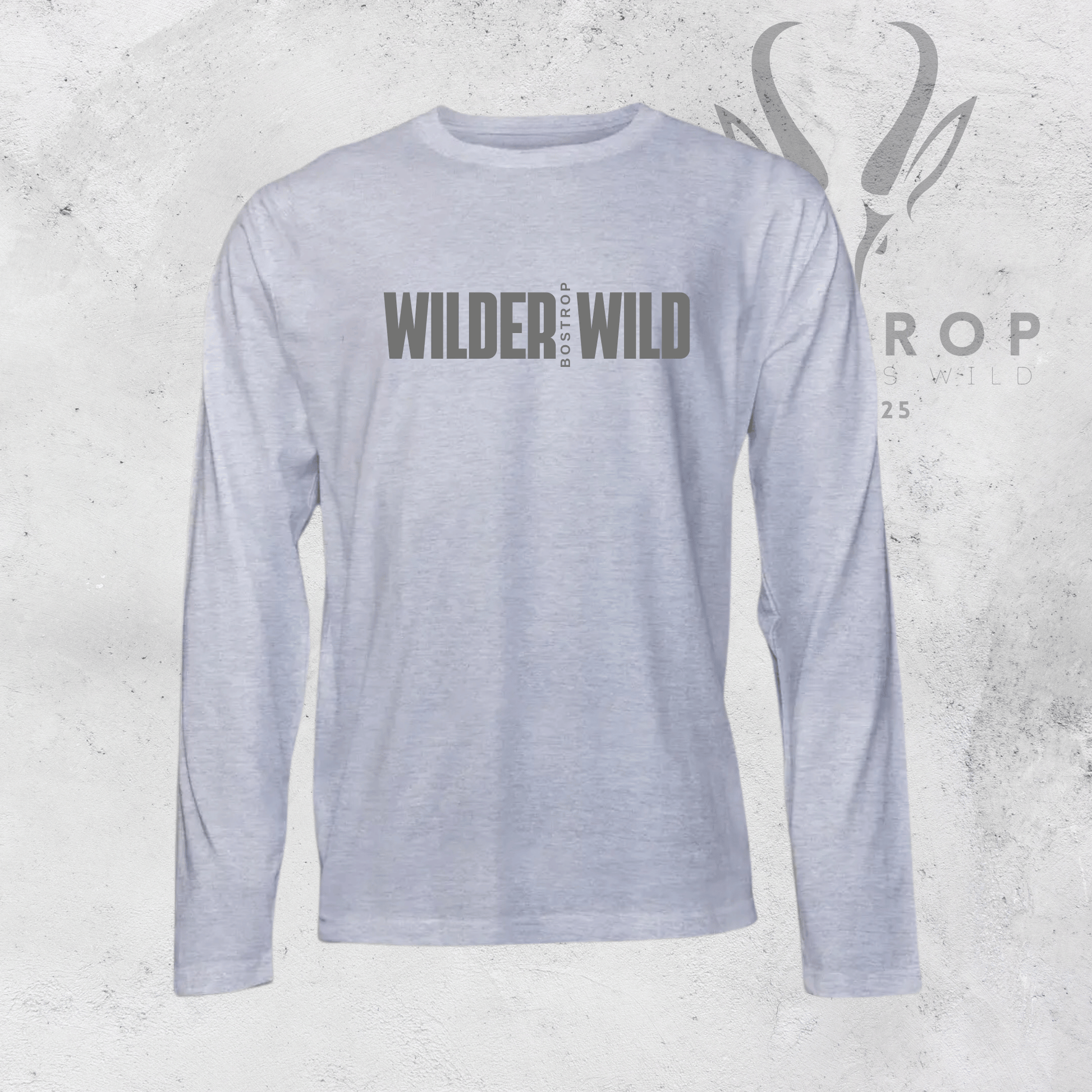 Bostrop Wider as Wild Text Men's Long Sleeve T-shirt (Multi Color)